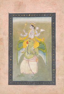 Vishnu em Garuda, ca. 1810-20. de Sajnu