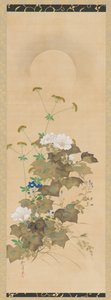 Lua e Plantas de Outono, período Edo, início do século XIX.