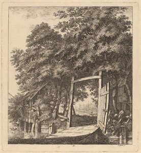 Um Portão Rústico ao Lado de um Lago, 1764.