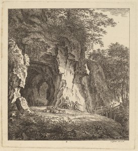 Dois pastores em uma paisagem rochosa, 1764.