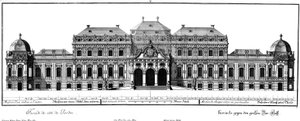 Elevação da fachada do pátio de Salomon Kleiner