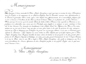 Discurso de homenagem e dedicatória da editora Jeremias Wolffs Erben ao príncipe Eugênio de Salomon Kleiner