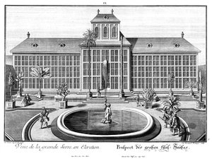 Perspectiva da grande casa de vidro de Salomon Kleiner