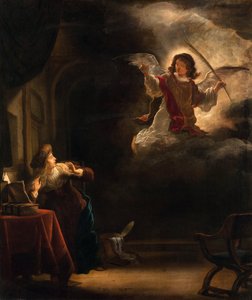 A Anunciação - Peinture de Salomon Koninck (1609-1656) - 1655 - Óleo sobre tela - 72,5x61,5 - Hallwylska Museet, Estocolmo de Salomon Koninck
