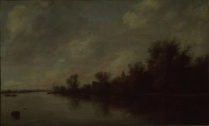 Vista para o rio, 1631 de Salomon van Ruisdael or Ruysdael