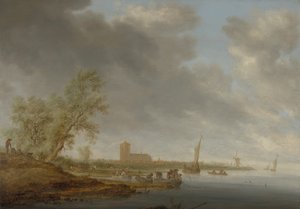 Paisagem fluvial com vista para Naarden