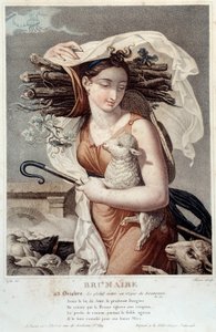 Calendário revolucionário de 23 de Outubro: "Brumaire: O sol entra no signo do escorpião"