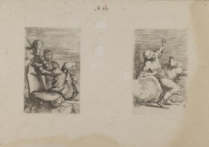 (Série Figurinhas) Três Soldados de Salvator Rosa