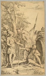 Alexandre visitando Diógenes de Salvator Rosa