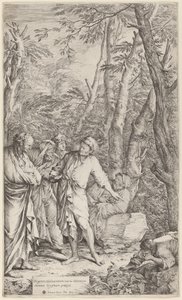 Diógenes jogando fora sua tigela de Salvator Rosa