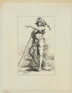 Figura com bastão apontando de Salvator Rosa