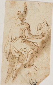 Homem a montar o leão de Salvator Rosa