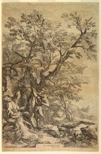 Édipo exposto no Monte Citaeron de Salvator Rosa