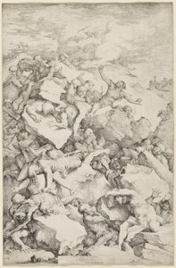 A queda dos gigantes de Salvator Rosa