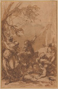 A Nutrição de Júpiter de Salvator Rosa