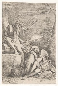 Tiberino aparece para Enéias de Salvator Rosa