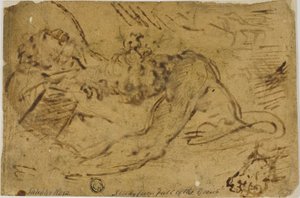 Duas figuras de luta de Salvator Rosa