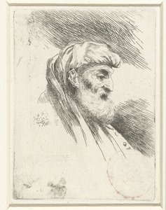 Cabeça de um homem velho com barba
Pequeno estudo de cabeças com protectores de cabeça orientais (título da série) de Salvatore Castiglione (signed by artist)