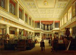 Primeira exposição industrial em Nápoles na Sala Tarsia em 1854, Salvatore Fergola de Salvatore Fergola