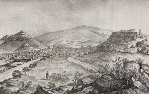 Vista de Atenas, Grécia, litografia de Salvatore Puglia de Poliorama Pittoresco, n 1, 13 de Agosto de Salvatore Puglia