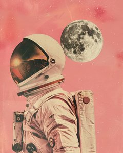 Pôr-do-sol na Lua visto por um astronauta de Samantha Hearn