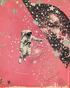Astronauta Pink Galaxy de Samantha Hearn