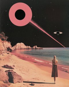 Noite na Praia do OVNI Rosa