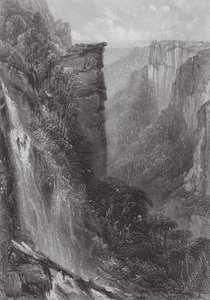 Austrália: Queda do Tabuleiro do Tempo (gravura) de Samuel (after) Prout