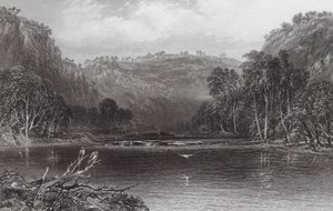 Austrália: No rio Cow Pasture (gravura) de Samuel (after) Prout