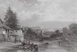 Austrália: The Old Tank Stream, Sydney (gravura) de Samuel (after) Prout