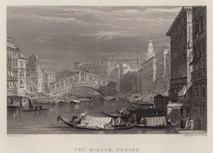 O Rialto, Veneza (cor litho)