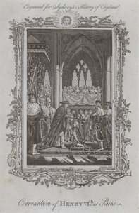 Coroação de Henrique VI em Paris (gravura) de Samuel (after) Wale