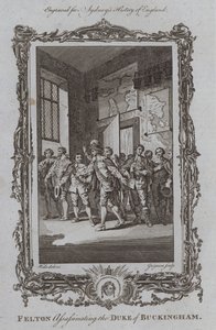 Felton assassinando o Duque de Buckingham (gravura) de Samuel (after) Wale