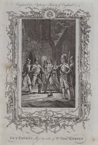 Guy Fawkes Apreendido por ordem de Sir Thomas Knevet (gravura) de Samuel (after) Wale