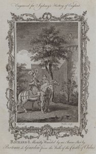Richard I Mortally Wounded by an Arrow Shot by Bertram de Gourdon from the Walls of the Castle of Chilus (gravura)