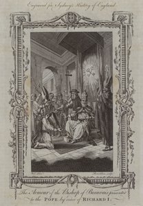 A Armadura do Bispo de Beauvais apresentada ao Papa por ordem de Ricardo I (gravura)