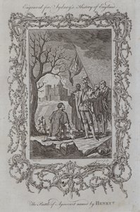 A Batalha de Agincourt nomeada por Henrique V (gravura) de Samuel (after) Wale