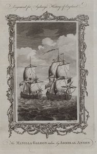 O Manilla Galeon levado pelo Almirante Anson (gravura) de Samuel (after) Wale