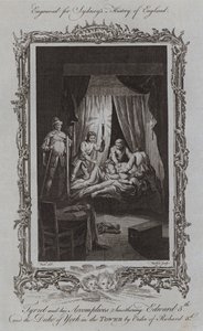 Tyrrel e seus Cúmplices Asfixiando Edward V e o Duque de York na Torre por Ordem de Ricardo III (gravura) de Samuel (after) Wale