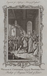 Guilherme, o Conquistador Apreendendo seu Irmão Odo Bispo de Bayeux e Conde de Kent (gravura)