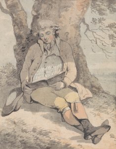 P. Wilkinson Esq. Sentado debaixo da sombra de um carvalho aprendendo a assobiar de Samuel Alken