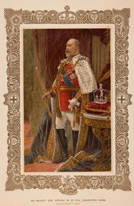 Rei Eduardo VII em trajes de coroação de Samuel Begg