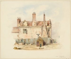 Forth House - Back View (lápis e wc no papel) de Samuel Bilston