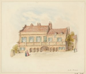 Forth House - Front View (lápis e wc no papel) de Samuel Bilston