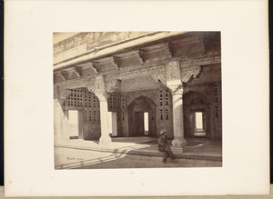 Agra; O Forte, Interior do Zenana, mostrando o trabalho em mosaico de Samuel Bourne