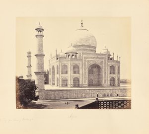 Agra; O Taj, a partir do canto do quadrilátero de Samuel Bourne