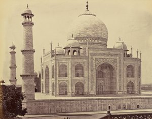 Agra; o Taj, a partir do canto do quadrilátero de Samuel Bourne