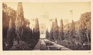 Agra; o Taj, a partir da fonte de Samuel Bourne