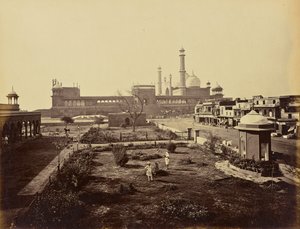 Delhi; O Jumma Musjid, do Norte de Samuel Bourne