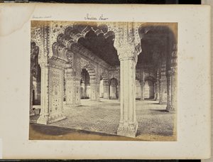 Deli - O palácio, interior do Diwan-i-Khas de Samuel Bourne